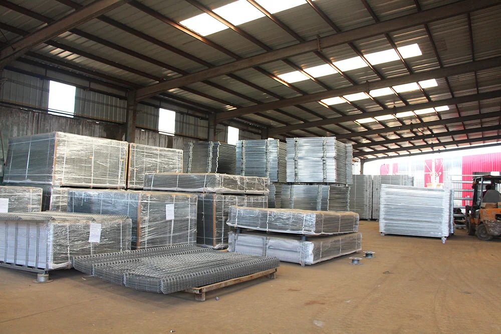 Organized warehouse storage area
