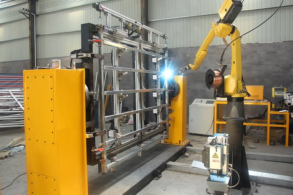 Automated production line in operation