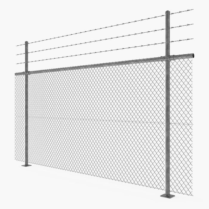 Chain Link Fence -- galvanized diamond mesh fencing for sports and agriculture