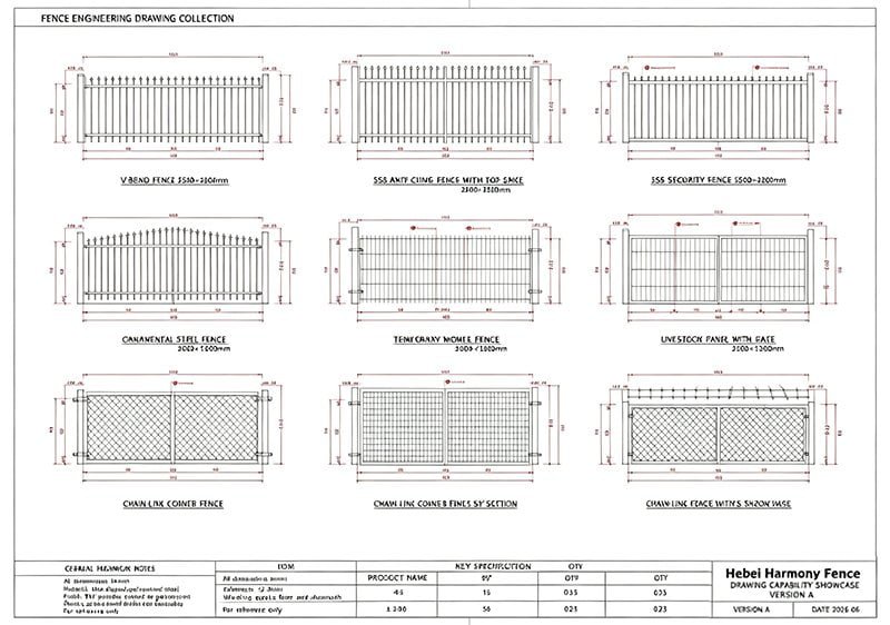 Custom OEM fence manufacturing -- CNC bending and powder coating production line
