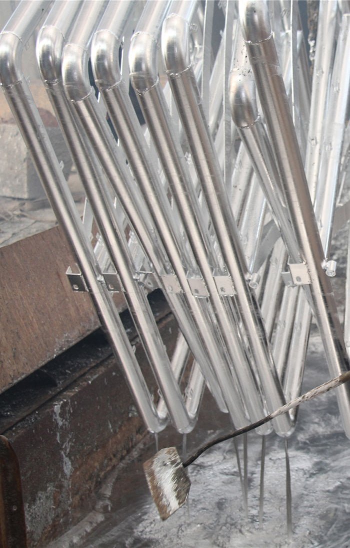 Fence galvanizing at Harmony Fence production facility